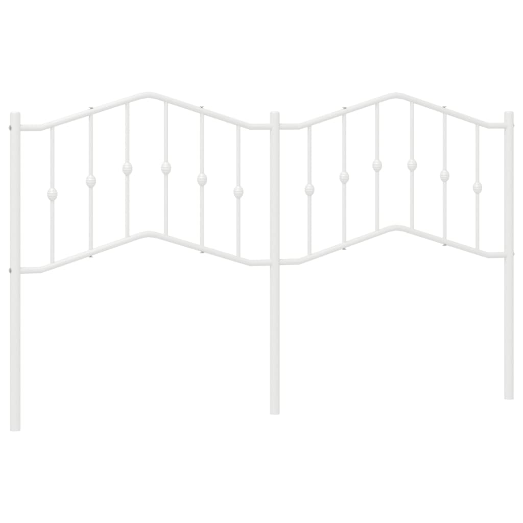 Tăblie de pat metalică, alb, 160 cm GartenMobel Dekor