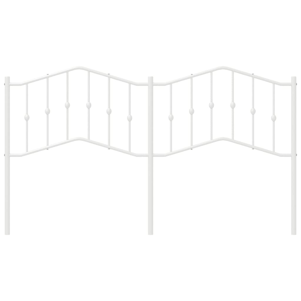 Tăblie de pat metalică, alb, 180 cm GartenMobel Dekor