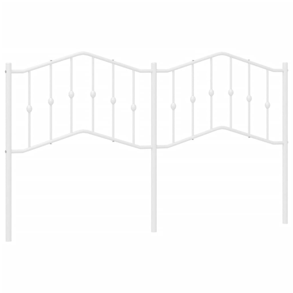 Tăblie de pat metalică, alb, 180 cm GartenMobel Dekor