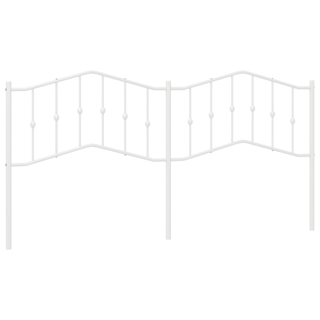 Tăblie de pat metalică, alb, 193 cm GartenMobel Dekor