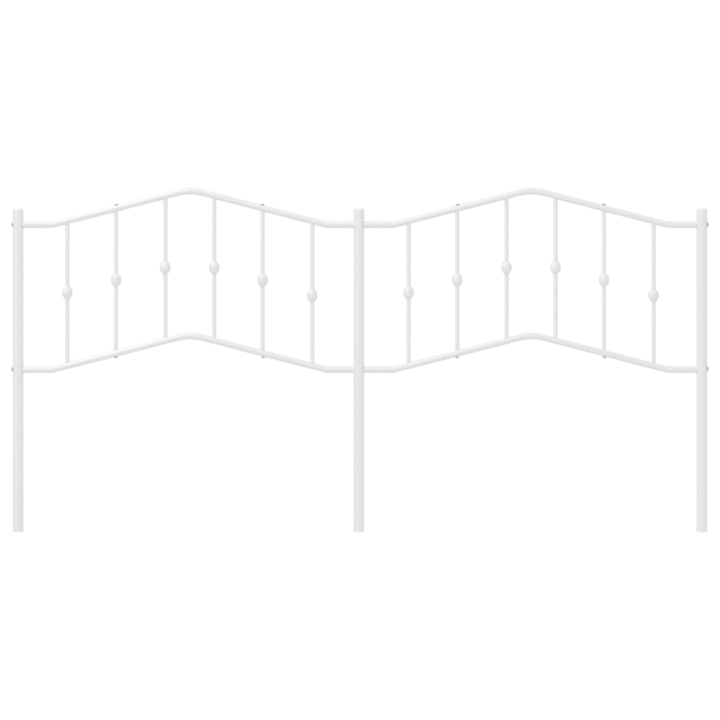 Tăblie de pat metalică, alb, 200 cm GartenMobel Dekor