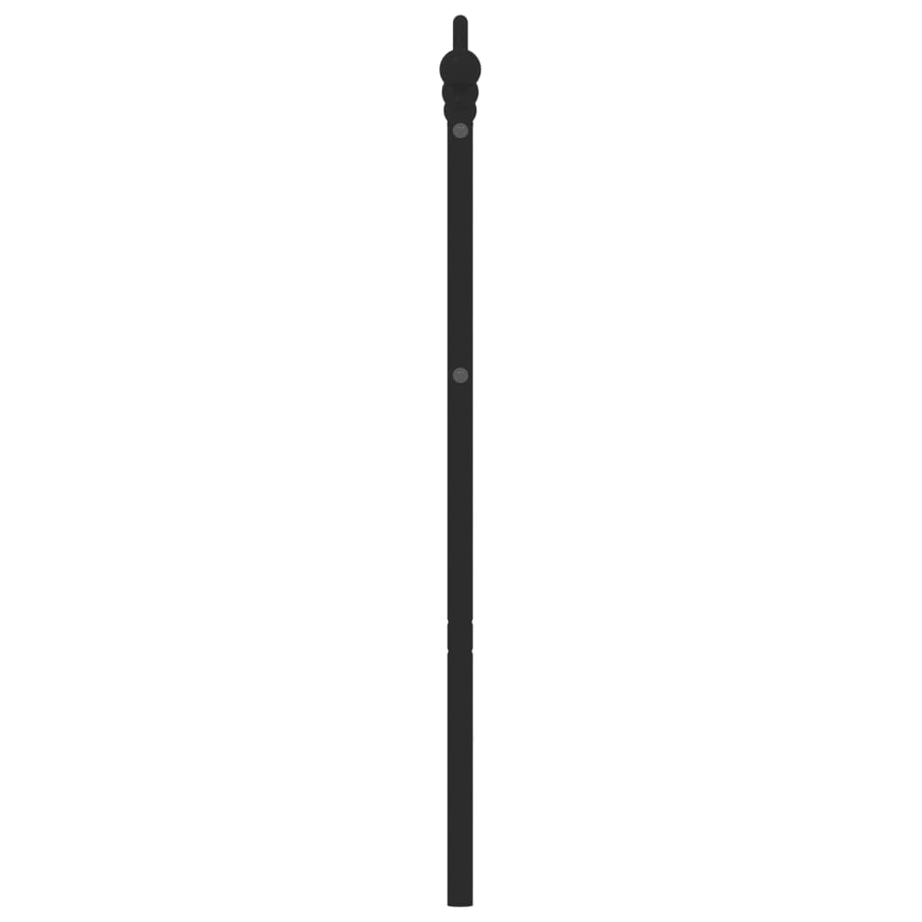 Tăblie de pat metalică, negru, 150 cm GartenMobel Dekor