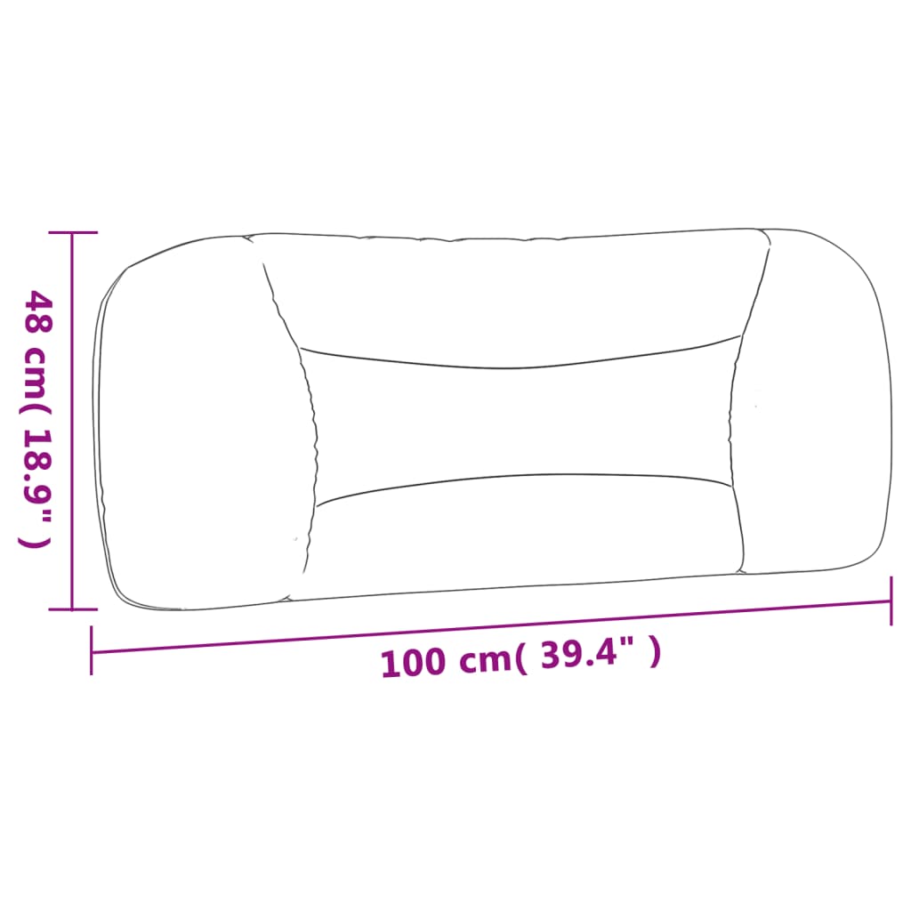 Pernă pentru tăblie de pat, gri taupe, 100 cm, material textil GartenMobel Dekor