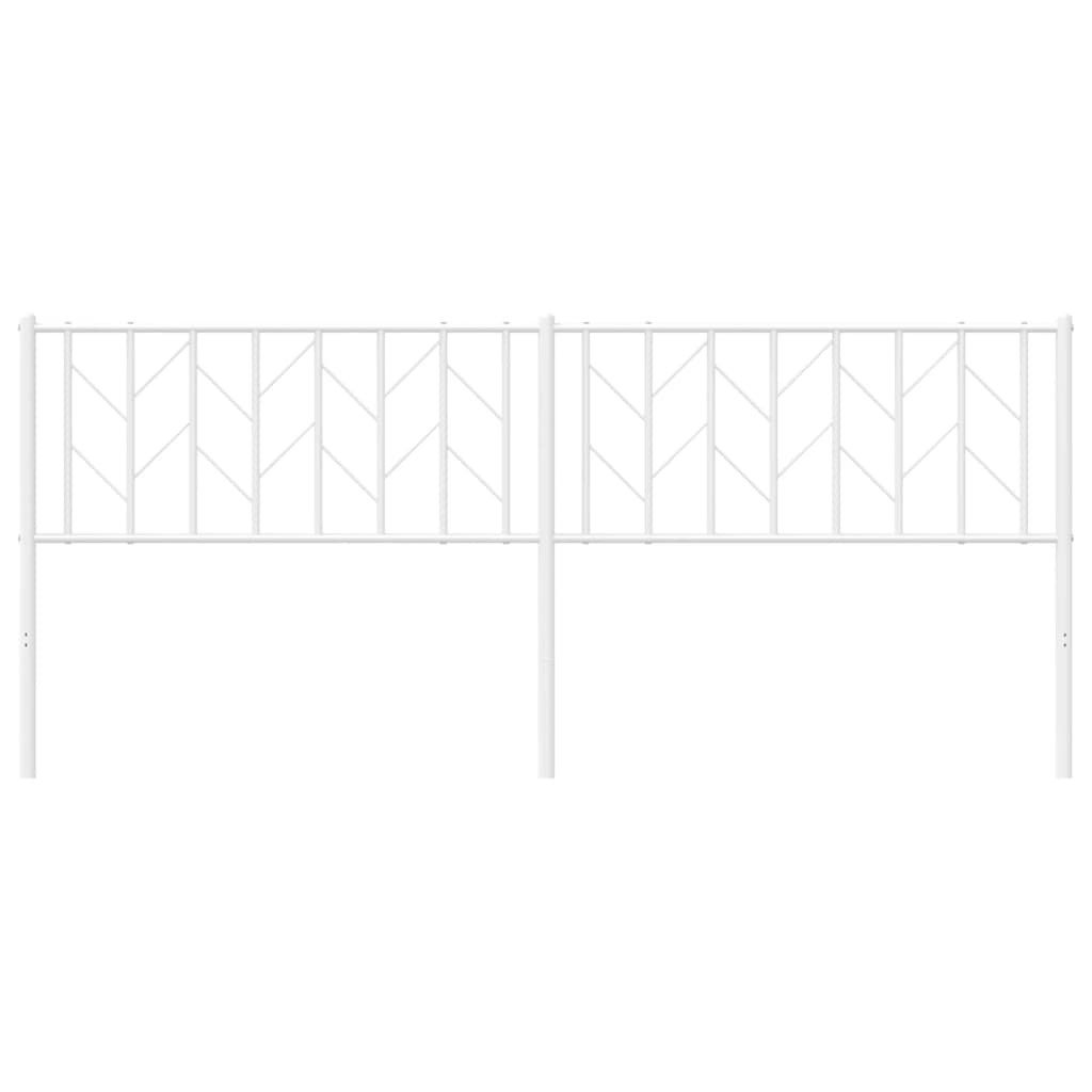 Tăblie de pat metalică, alb, 200 cm GartenMobel Dekor