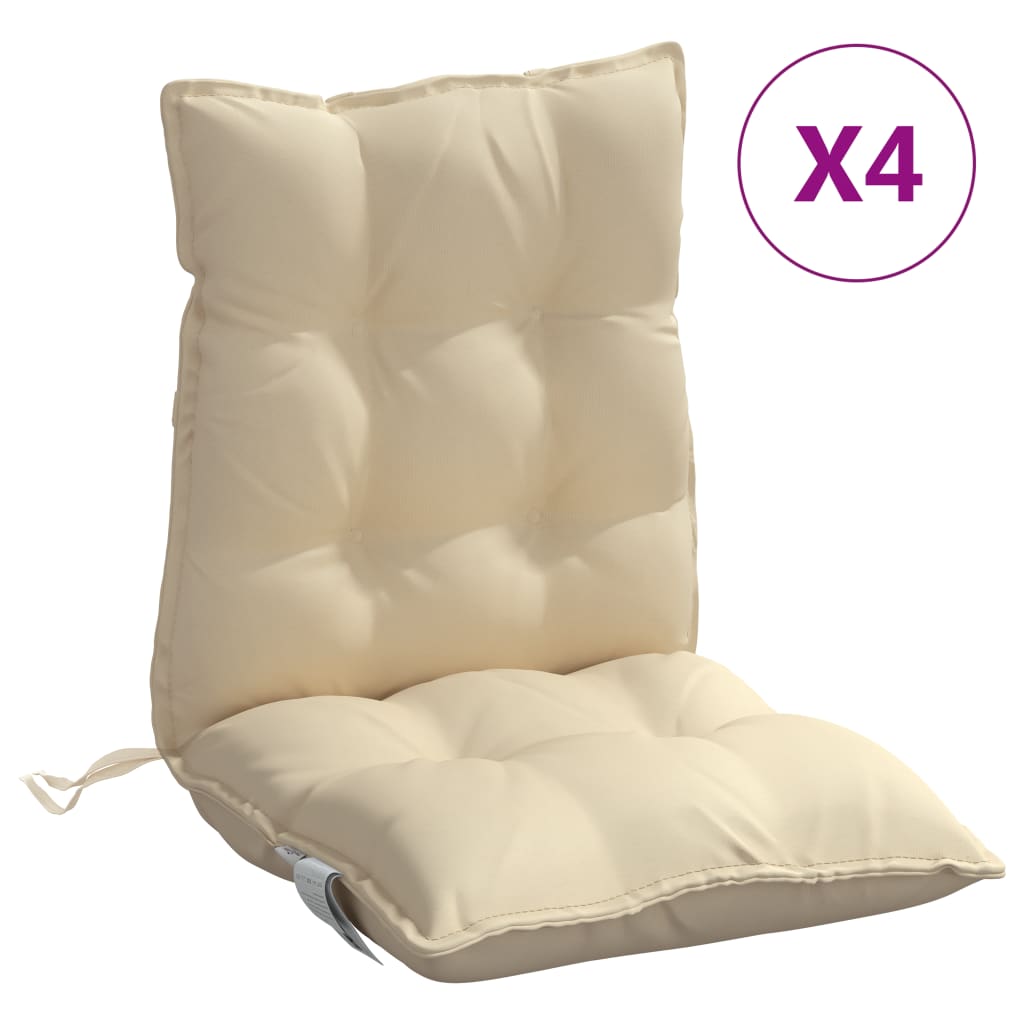 Perne scaun cu spătar mic, 4 buc., bej, textil oxford GartenMobel Dekor