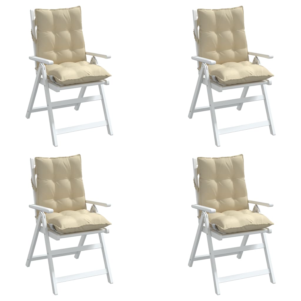 Perne scaun cu spătar mic, 4 buc., bej, textil oxford GartenMobel Dekor