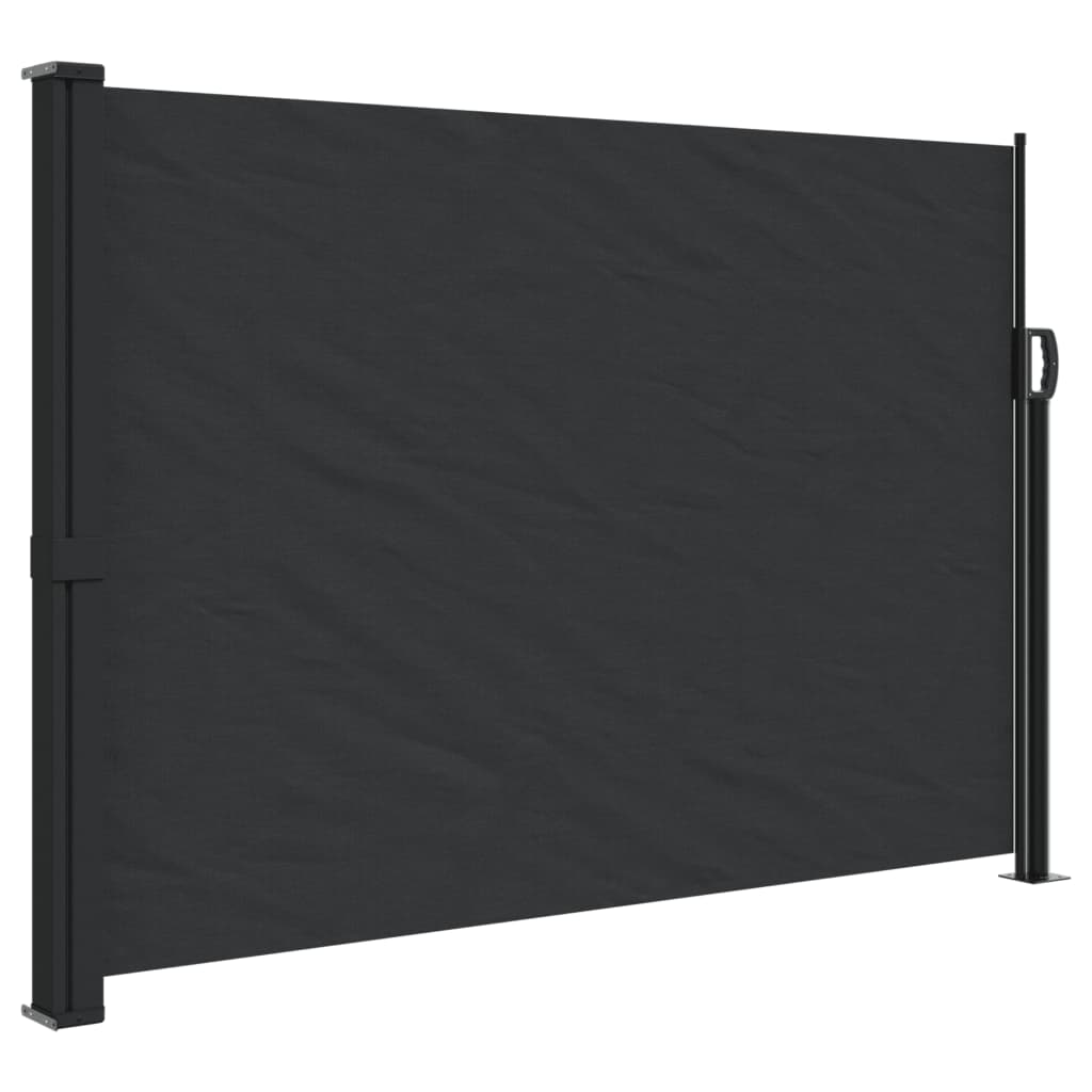 Copertina laterală retractabilă, negru, 140x500 cm GartenMobel Dekor