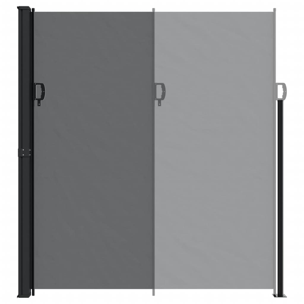 Copertina laterală retractabilă, negru, 220x500 cm GartenMobel Dekor