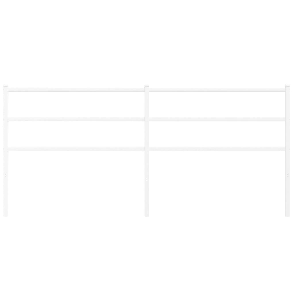 Tăblie de pat metalică, alb, 193 cm GartenMobel Dekor