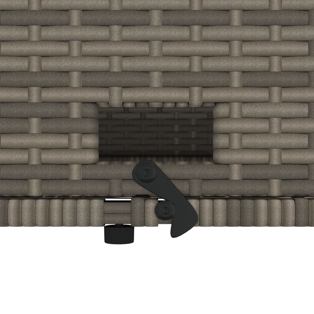 Canapea de grădină, 2 locuri, gri, poliratan & lemn de acacia GartenMobel Dekor