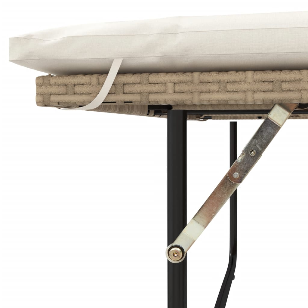 Canapea de grădină cu perne, 2 locuri, bej, poliratan GartenMobel Dekor