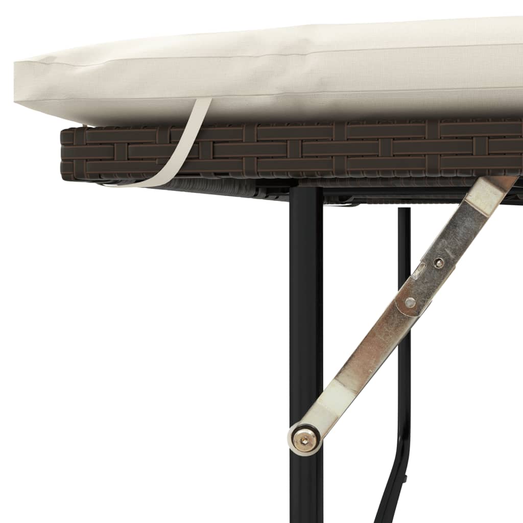 Canapea de grădină cu perne, 2 locuri, maro, poliratan GartenMobel Dekor