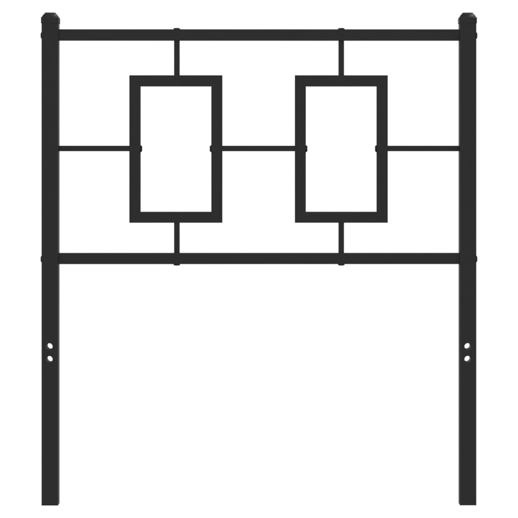 Tăblie de pat metalică, negru, 75 cm GartenMobel Dekor