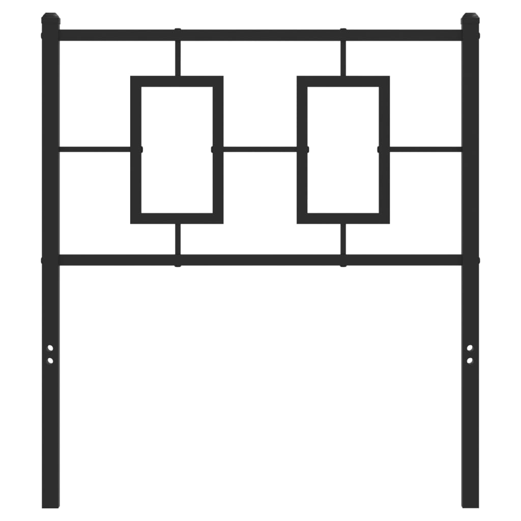 Tăblie de pat metalică, negru, 80 cm GartenMobel Dekor
