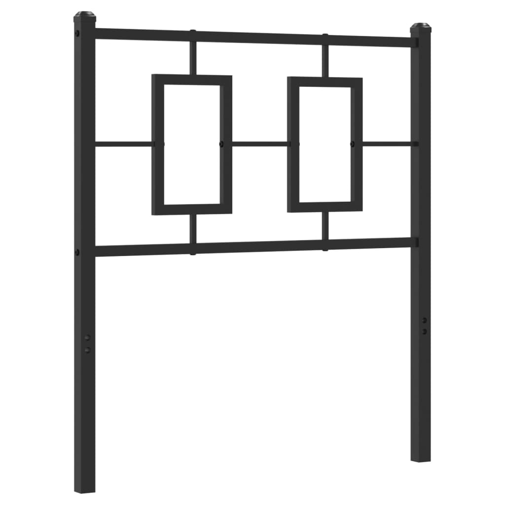 Tăblie de pat metalică, negru, 80 cm GartenMobel Dekor