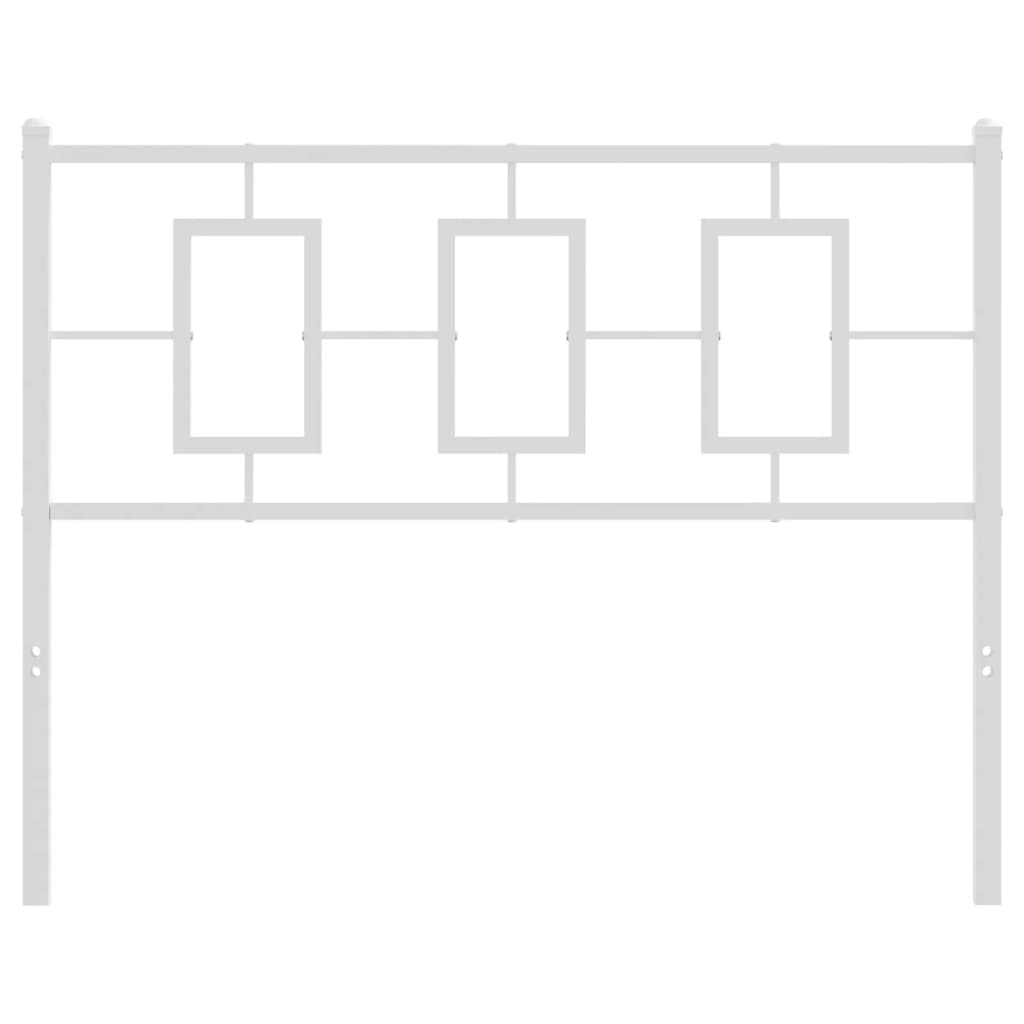 Tăblie de pat metalică, alb, 107 cm GartenMobel Dekor