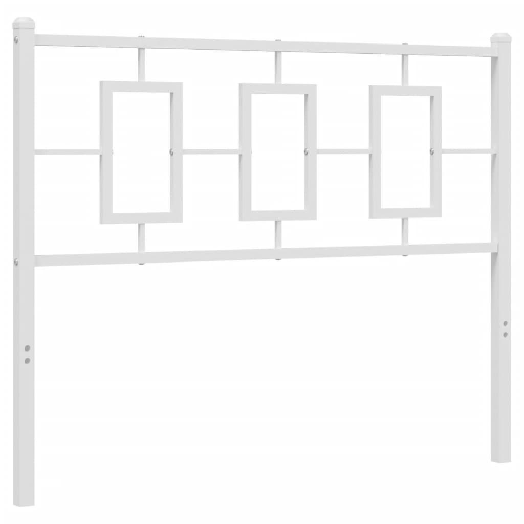 Tăblie de pat metalică, alb, 107 cm GartenMobel Dekor