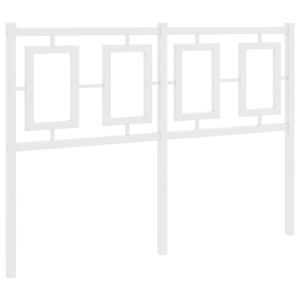 Tăblie de pat metalică, alb, 120 cm GartenMobel Dekor