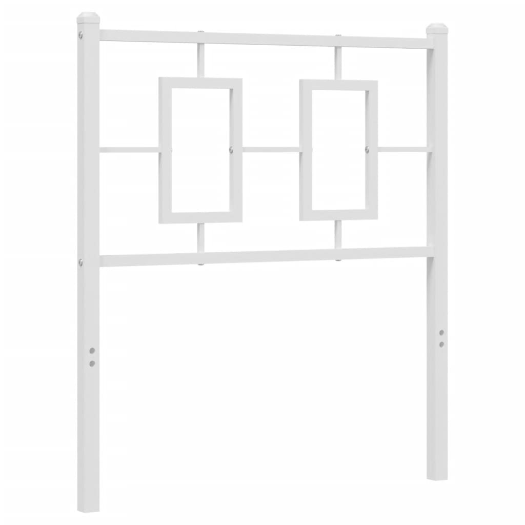Tăblie de pat metalică, alb, 75 cm GartenMobel Dekor