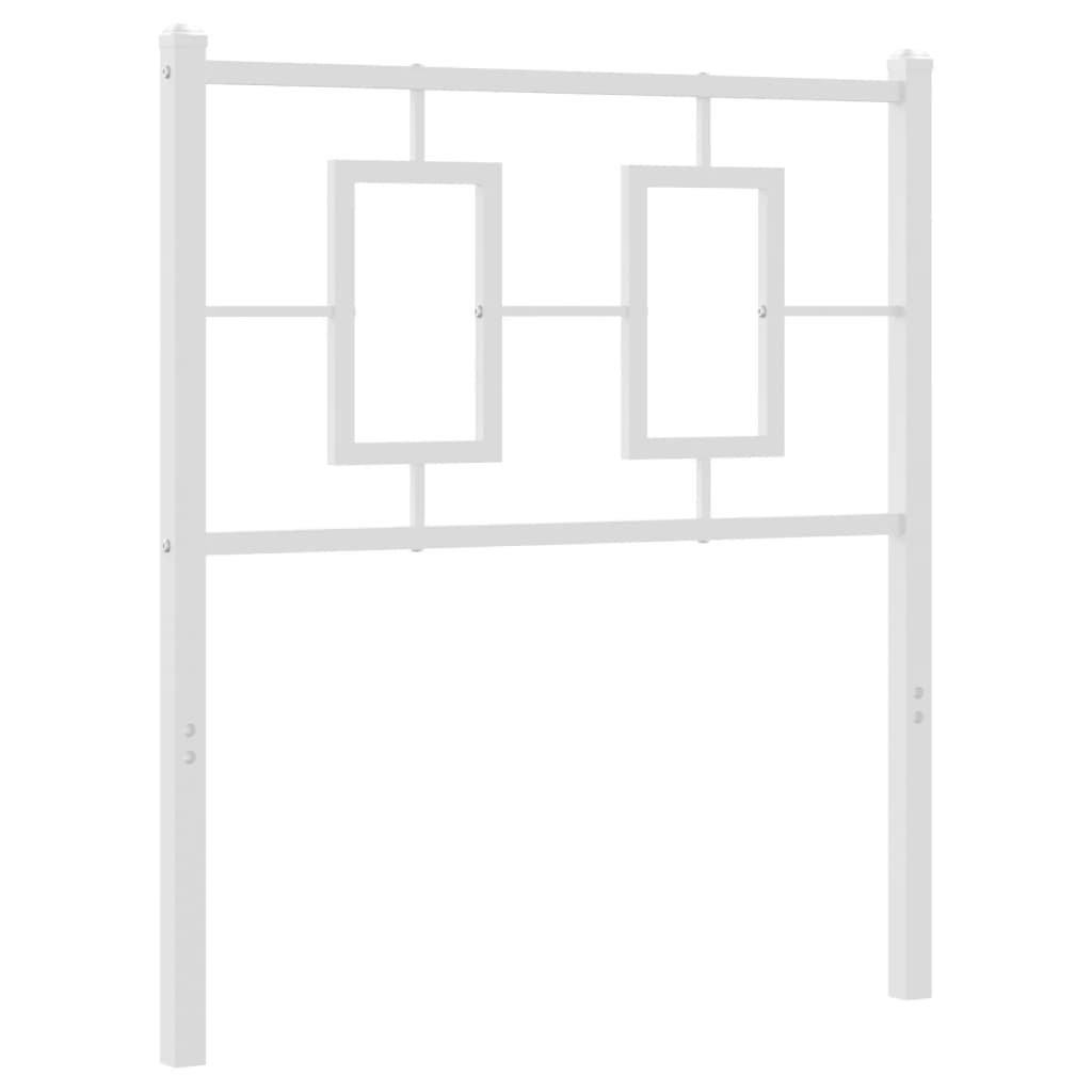 Tăblie de pat metalică, alb, 80 cm GartenMobel Dekor