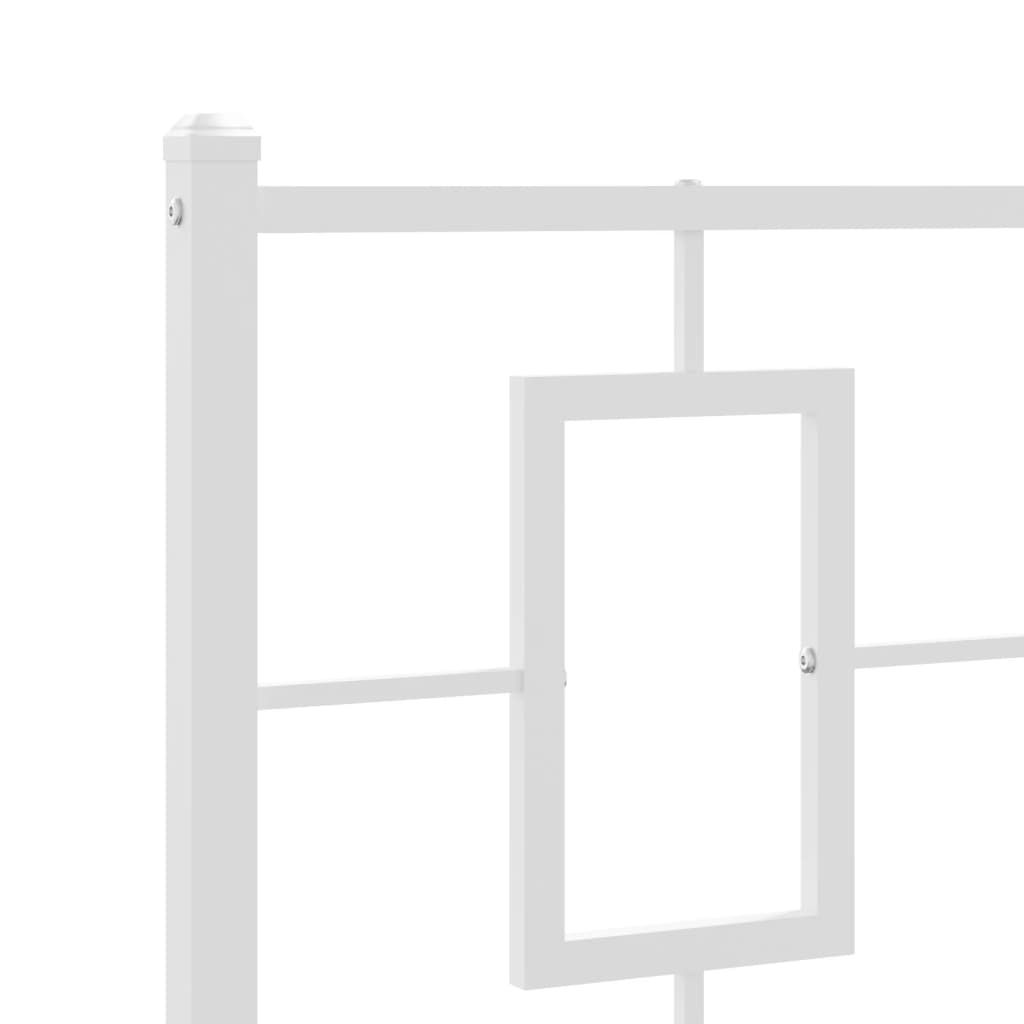 Tăblie de pat metalică, alb, 80 cm GartenMobel Dekor