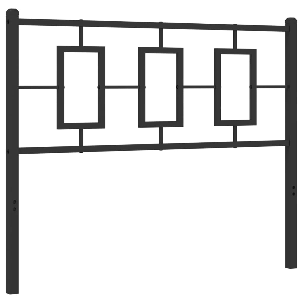 Tăblie de pat metalică, negru, 107 cm GartenMobel Dekor