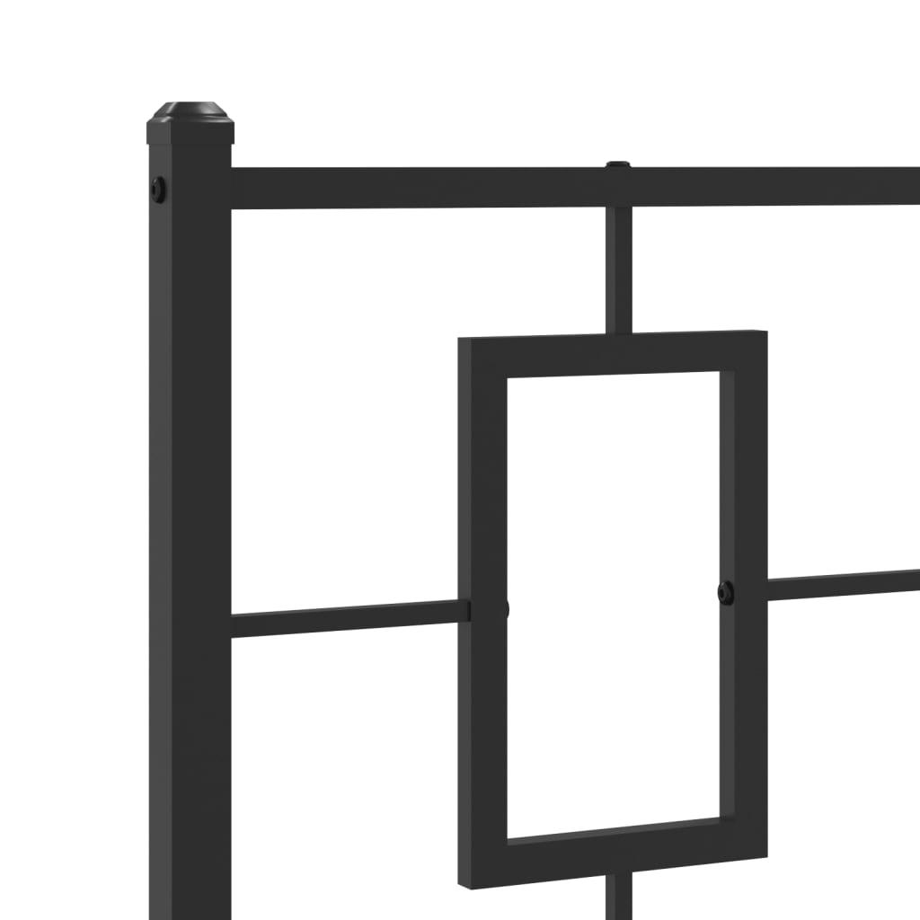 Tăblie de pat metalică, negru, 107 cm GartenMobel Dekor