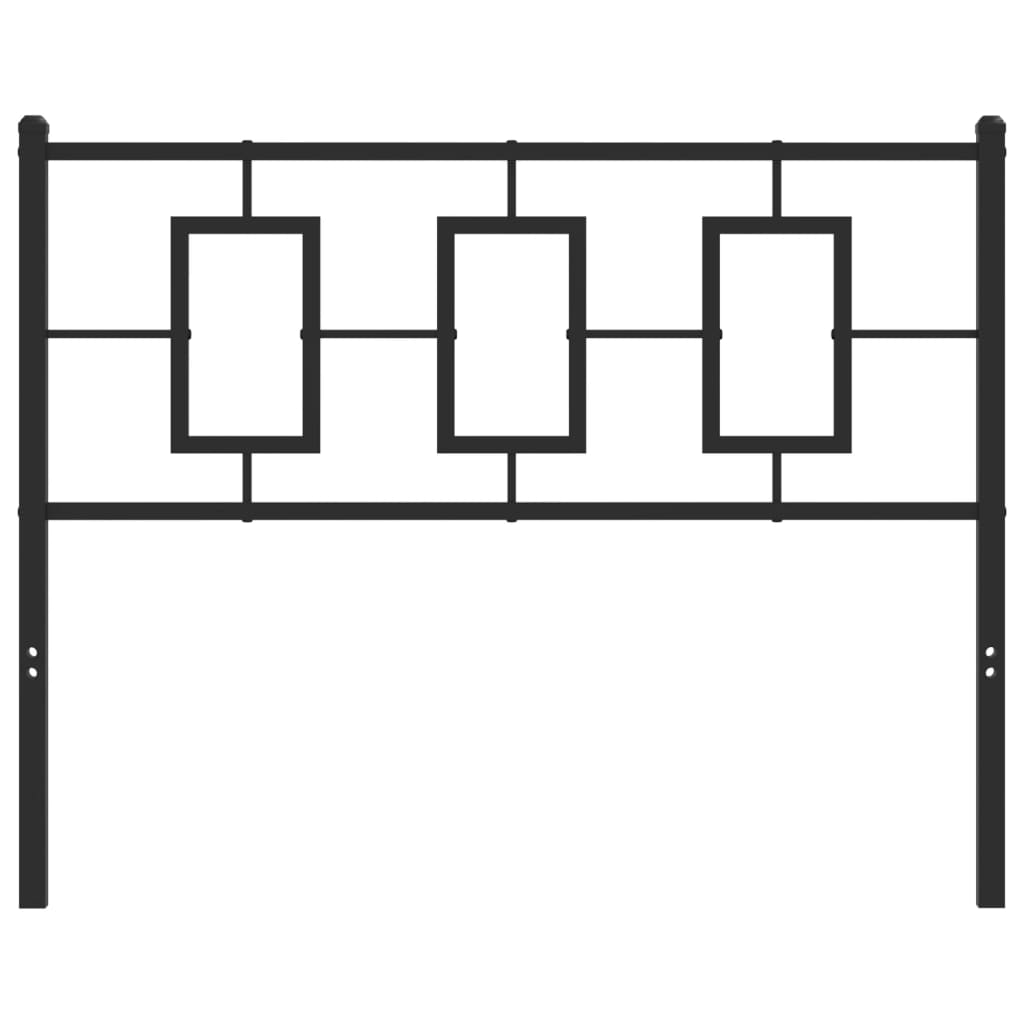 Tăblie de pat metalică, negru, 107 cm GartenMobel Dekor
