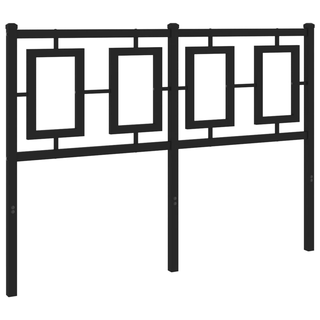 Tăblie de pat metalică, negru, 120 cm GartenMobel Dekor