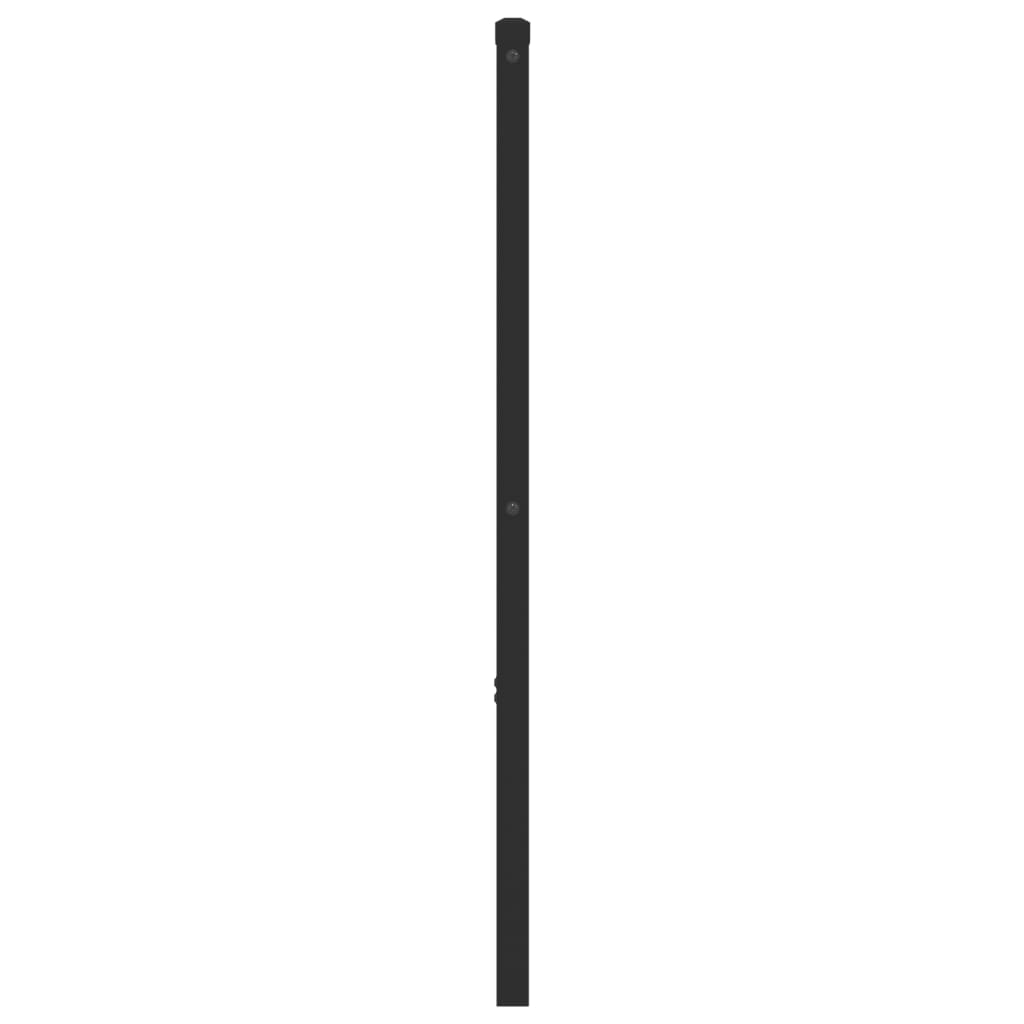 Tăblie de pat metalică, negru, 120 cm GartenMobel Dekor