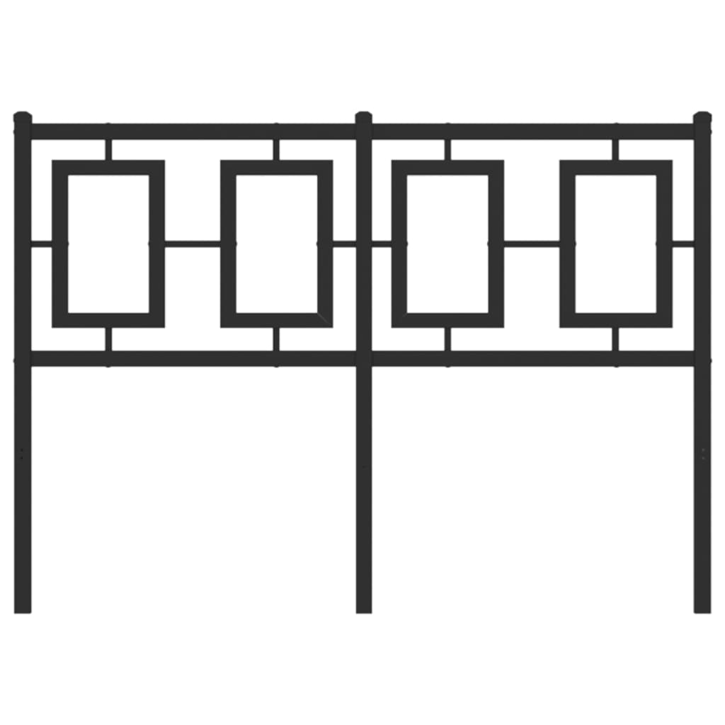 Tăblie de pat metalică, negru, 120 cm GartenMobel Dekor