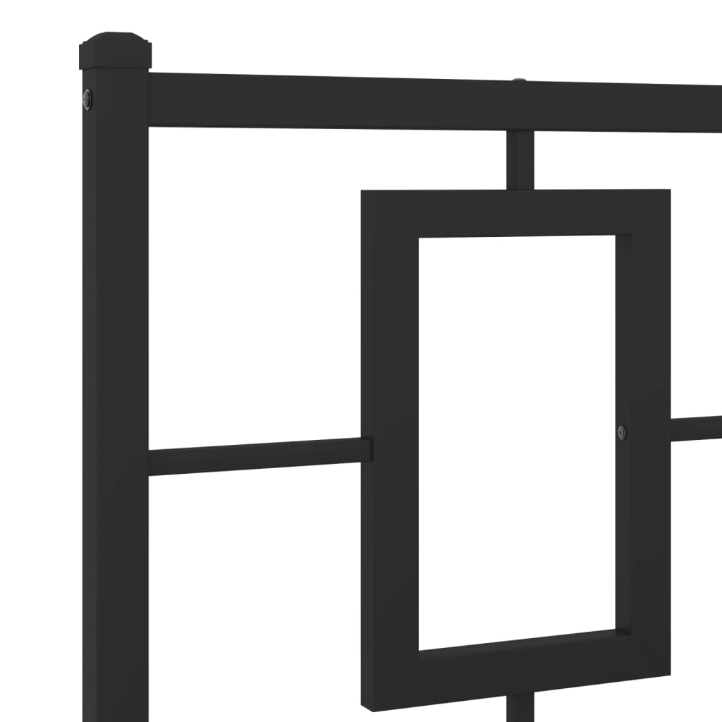 Tăblie de pat metalică, negru, 180 cm GartenMobel Dekor