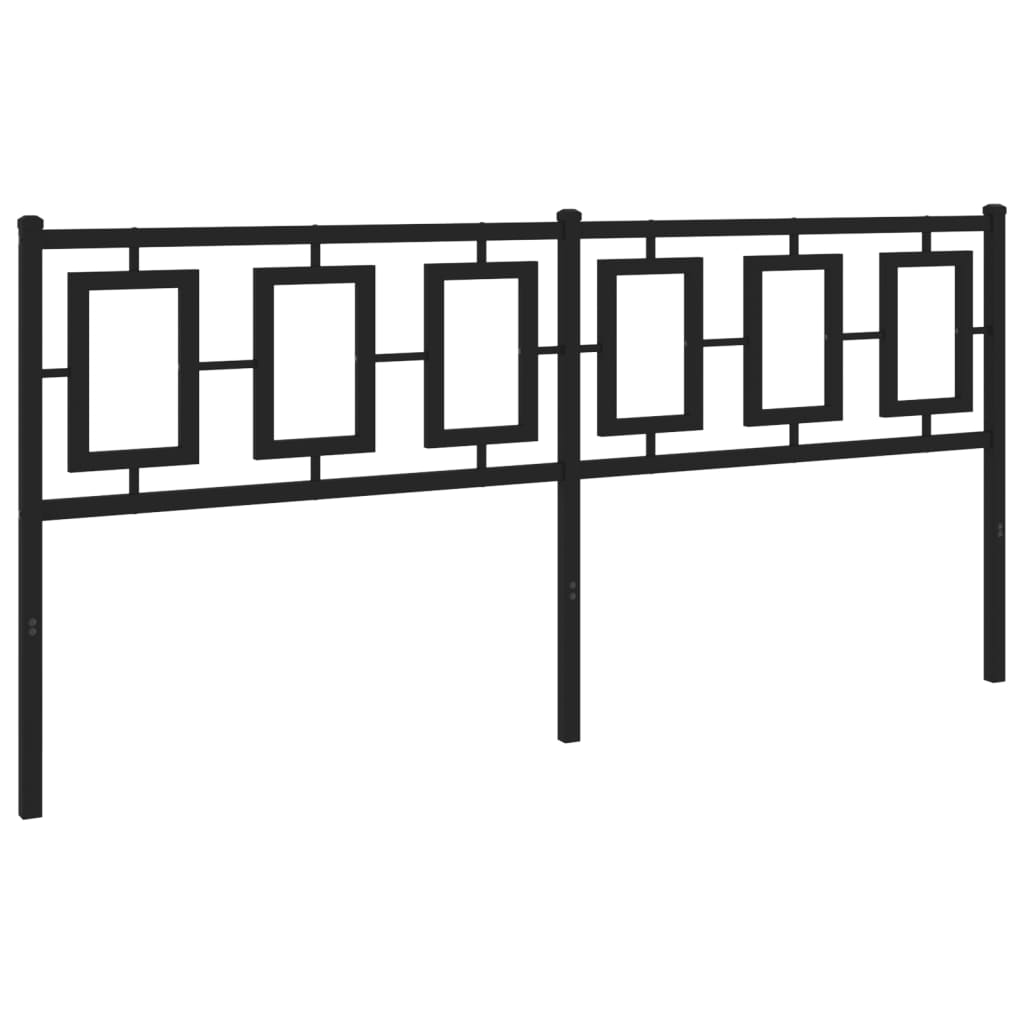 Tăblie de pat metalică, negru, 180 cm GartenMobel Dekor