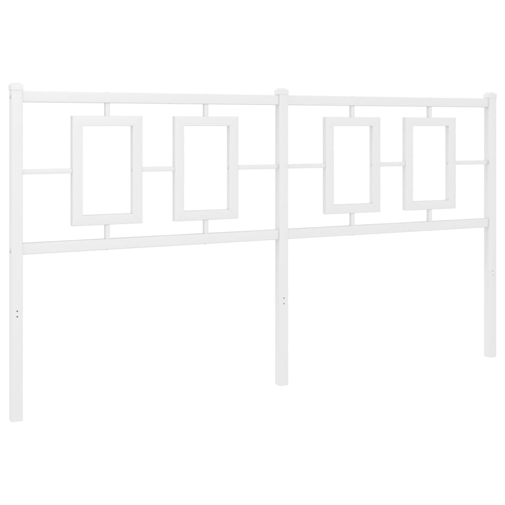 Tăblie de pat metalică, alb, 150 cm GartenMobel Dekor