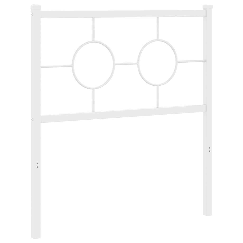 Tăblie de pat metalică, alb, 80 cm GartenMobel Dekor