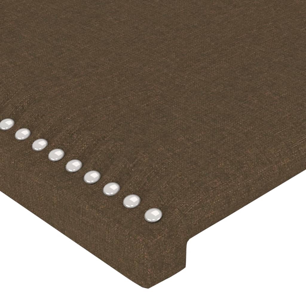 Tăblii de pat, 2 buc, maro închis, 100x5x78/88 cm, textil GartenMobel Dekor