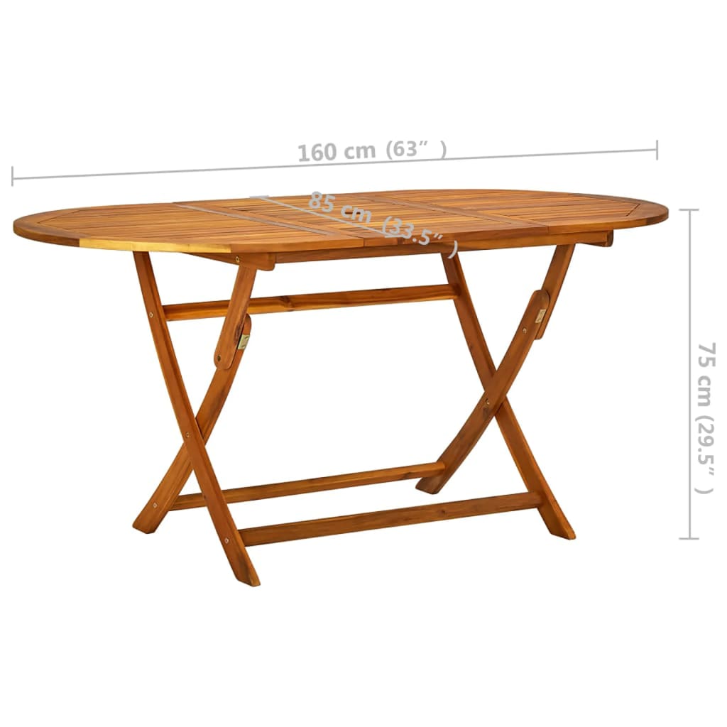 Set mobilier de exterior, 7 piese, lemn masiv de acacia GartenMobel Dekor