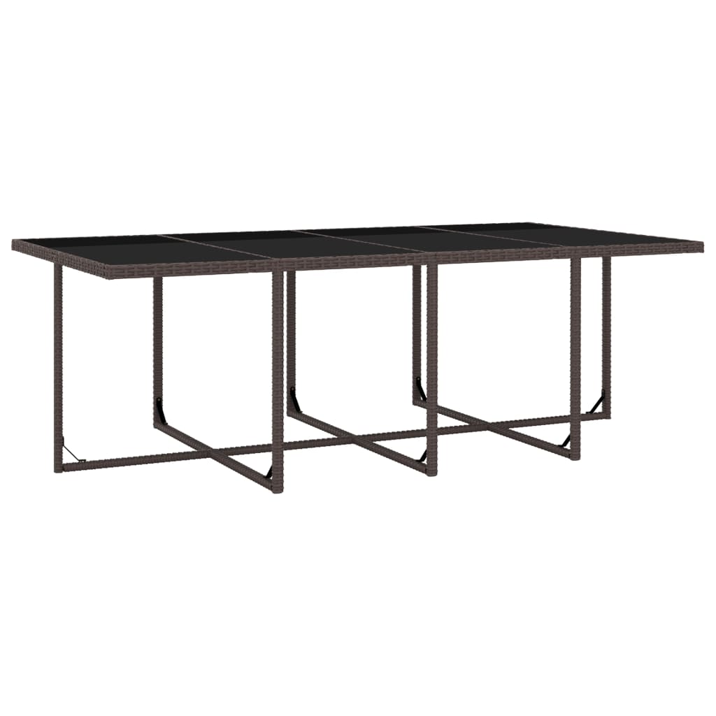 Set mobilier de exterior cu perne, 13 piese, maro, poliratan GartenMobel Dekor