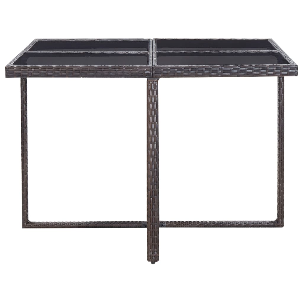 Set mobilier de exterior cu perne, 9 piese, maro, poliratan GartenMobel Dekor