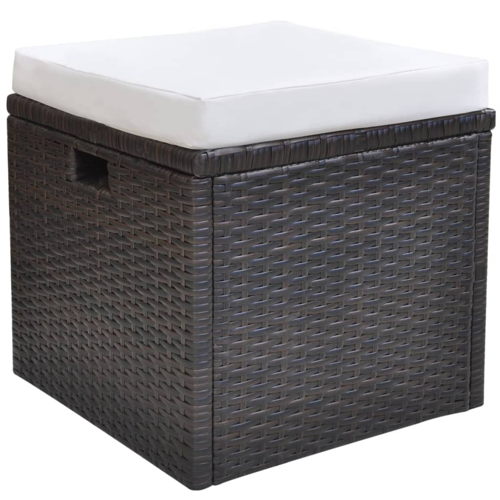 Set mobilier de exterior cu perne, 6 piese, maro, poliratan GartenMobel Dekor