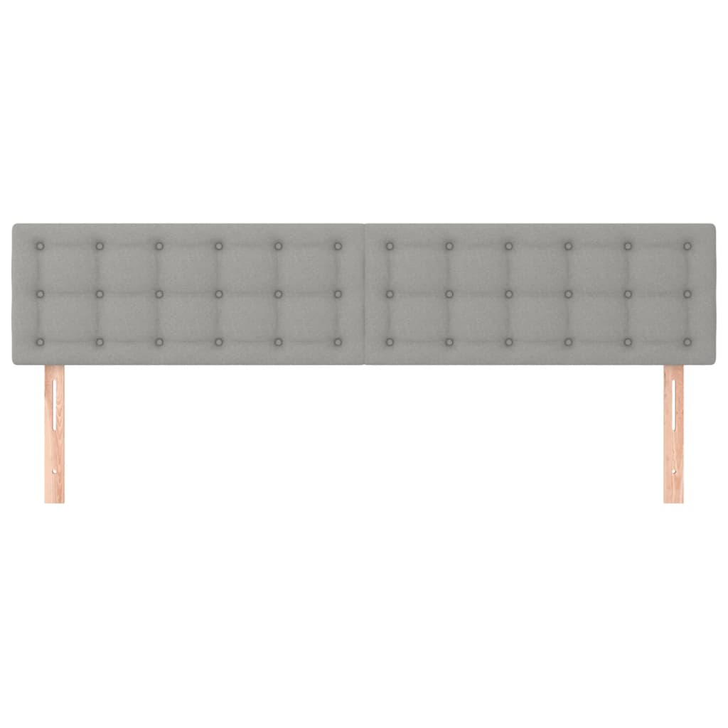 Tăblii de pat, 2 buc, gri deschis, 90x5x78/88 cm, textil GartenMobel Dekor