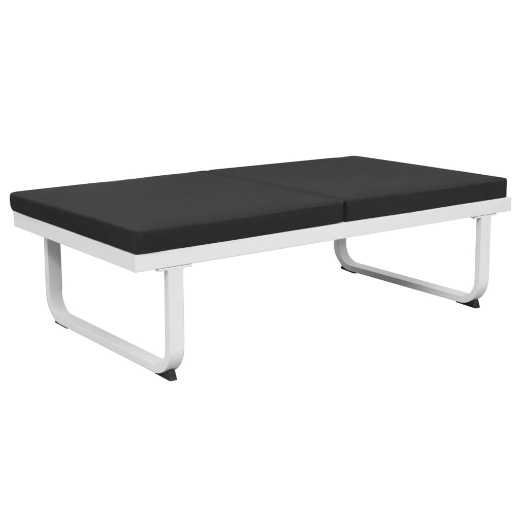 Set mobilier de grădină cu perne, 4 piese, negru, aluminiu GartenMobel Dekor