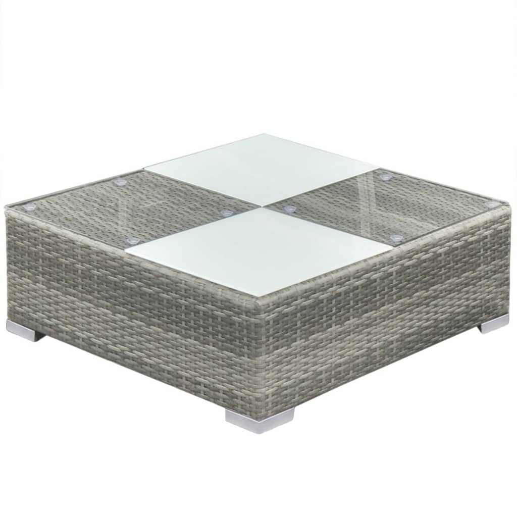 Set mobilier de grădină cu perne, 8 piese, gri, poliratan GartenMobel Dekor