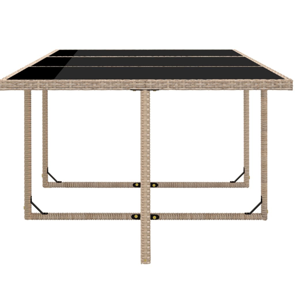 Set mobilier de exterior cu perne, 11 piese, bej, poliratan GartenMobel Dekor