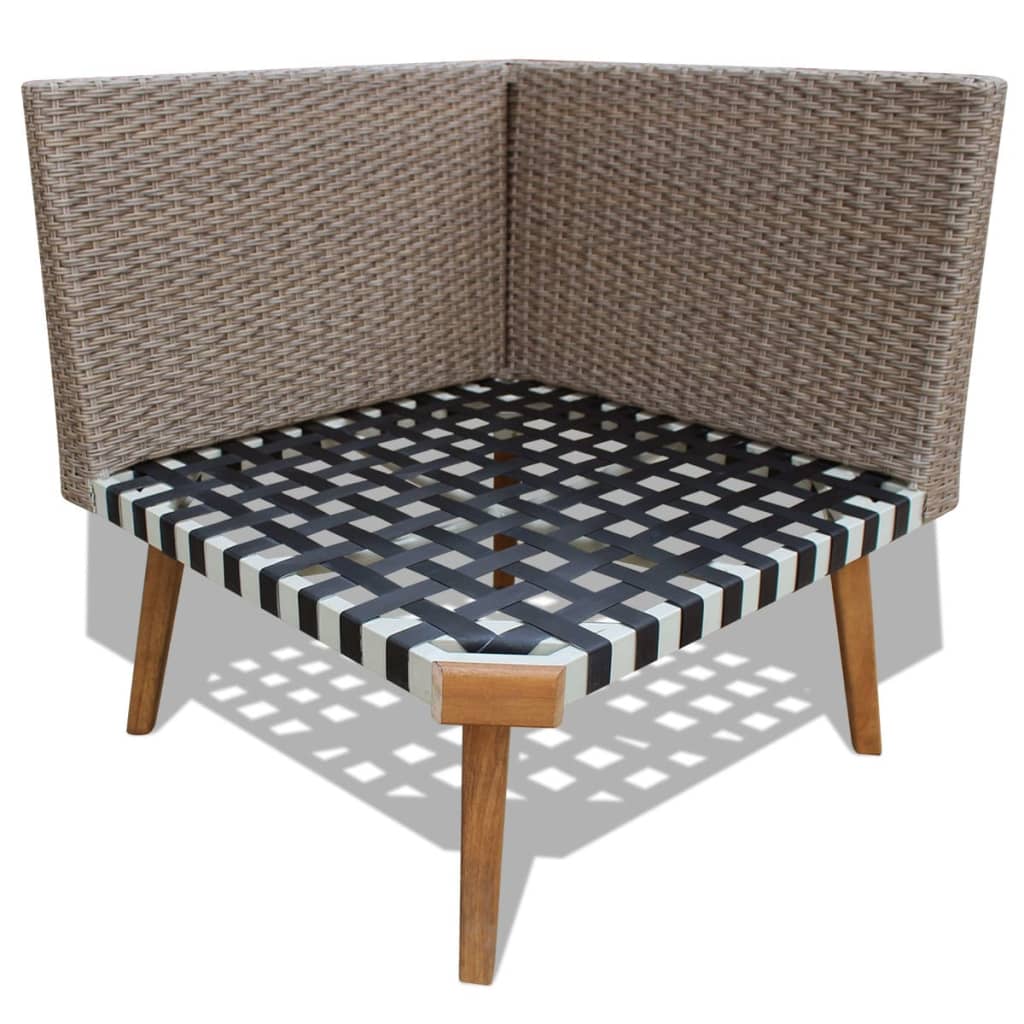Set mobilier de grădină cu perne, 4 piese, gri, poliratan GartenMobel Dekor