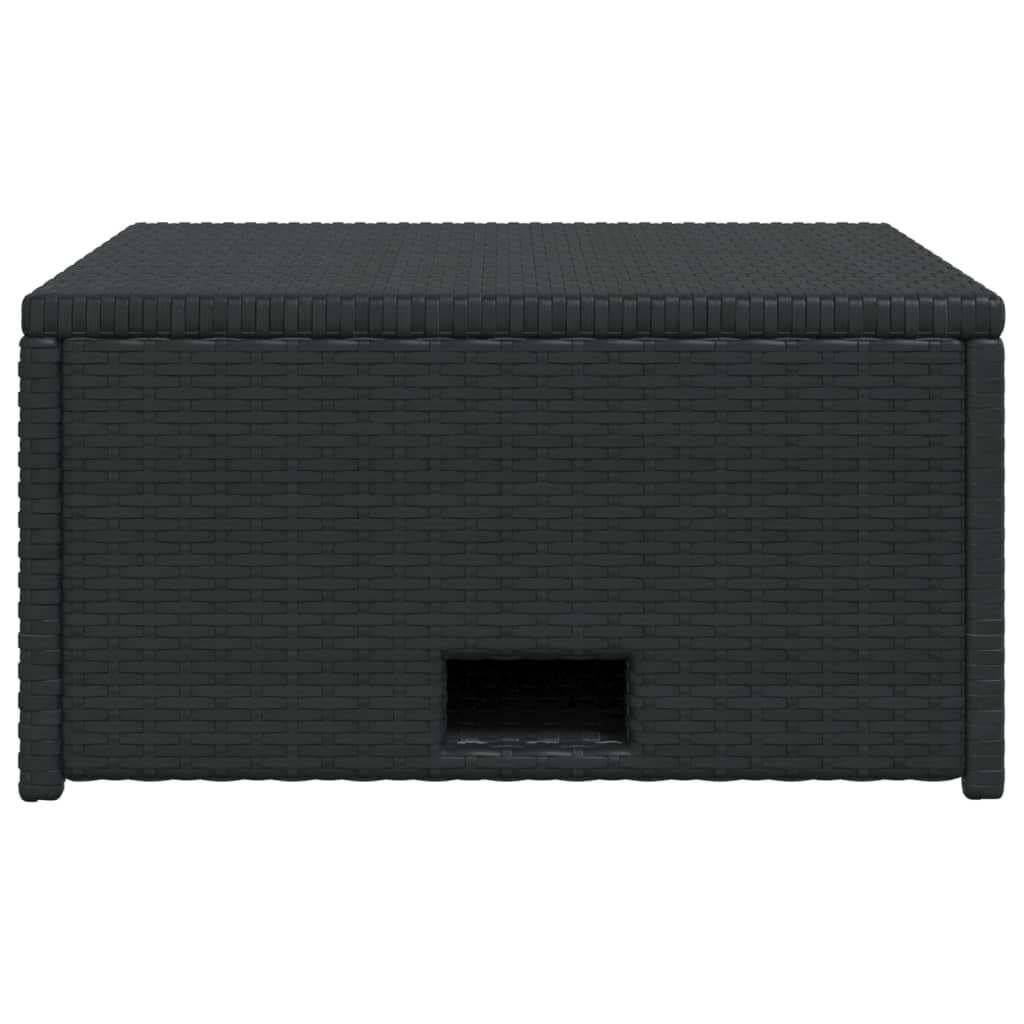 Set mobilier de grădină cu perne, 4 piese, negru, poliratan GartenMobel Dekor