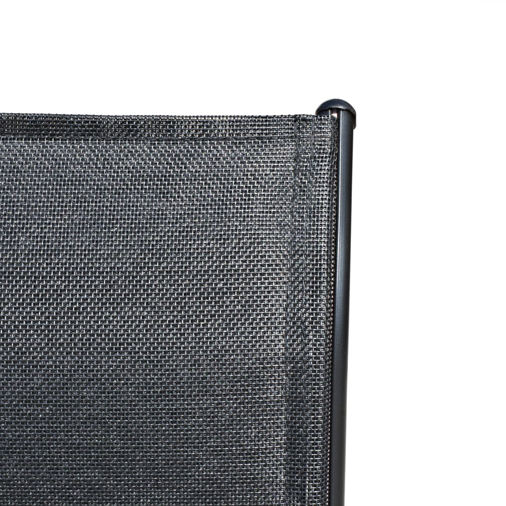 Set mobilier de exterior, 5 piese, negru, oțel GartenMobel Dekor