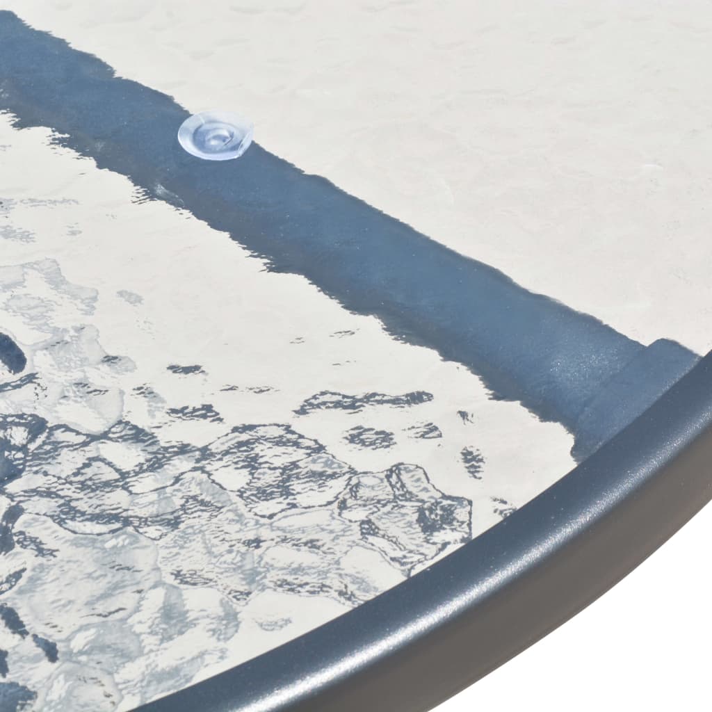 Set mobilier de exterior, 5 piese, negru, oțel GartenMobel Dekor