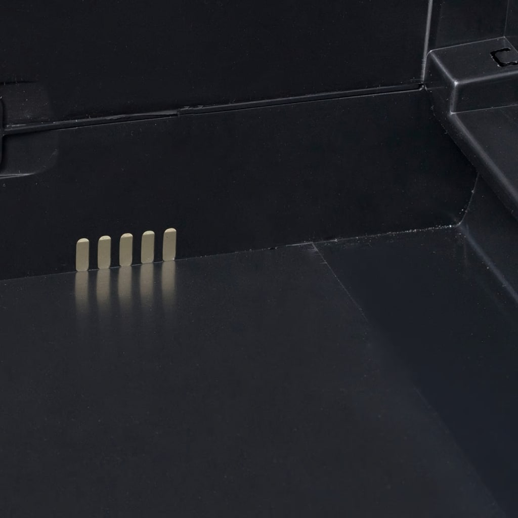 Dulap de depozitare pentru grădină, cu 2 rafturi, negru și gri GartenMobel Dekor