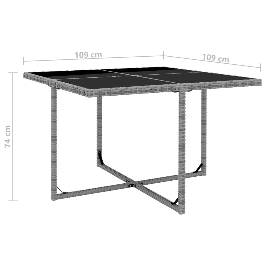 Set mobilier de exterior cu perne, 5 piese, gri, poliratan GartenMobel Dekor